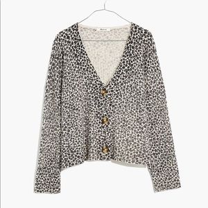 Madewell Vintage Ditsy Cameron Ribbed Cardigan Sweater